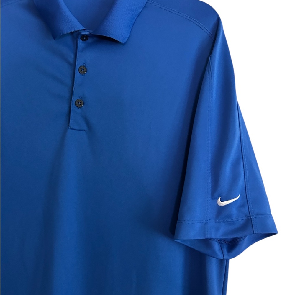 Nike Blue Polo Shirt Classic Design EUC - Picture 2 of 2